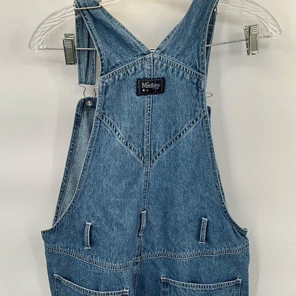 Disney Mickey Mouse Women's Denim Overalls Large Embroidered Front Pocket Adjust - Picture 6 of 11
